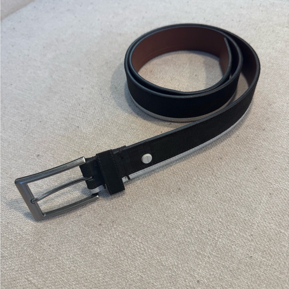 Boconi Dark Brown Suede Belt, Men’s 34/85, Genuine Leather - Picture 2 of 8
